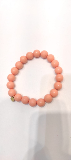 Großhändler Lolo & Yaya - 39864 Glänzendes elastisches Perlenarmband aus Edelstahl