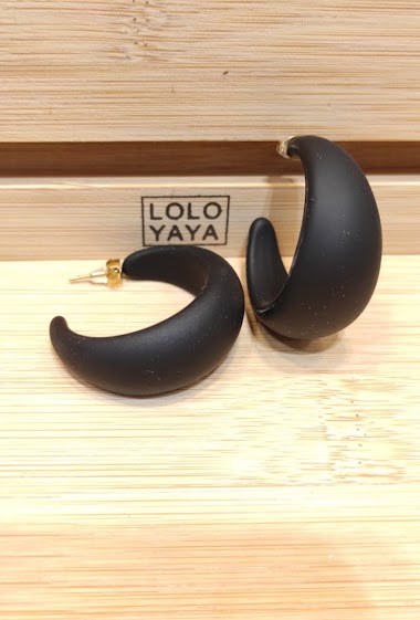 Wholesaler Lolo & Yaya - Earrings matte in stainless steel