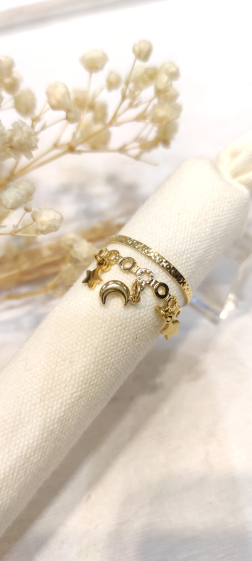 Großhändler Lolo & Yaya - Inass-Charm-Ring aus Edelstahl