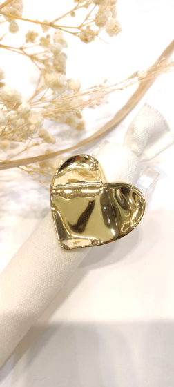 Wholesaler Lolo & Yaya - Timeless Svea heart ring in stainless steel
