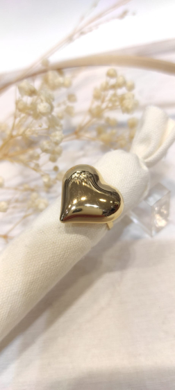Wholesaler Lolo & Yaya - Timeless Tanysha heart ring in stainless steel