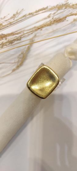 Großhändler Lolo & Yaya - Dijle verstellbarer mattierter Ring aus Edelstahl