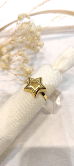 Wholesaler Lolo & Yaya - Walae star adjustable ring in stainless steel