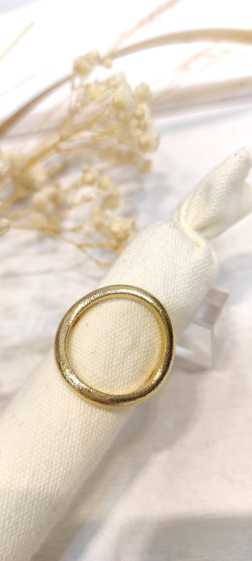 Großhändler Lolo & Yaya - Dabea mattierter verstellbarer Ring aus Edelstahl