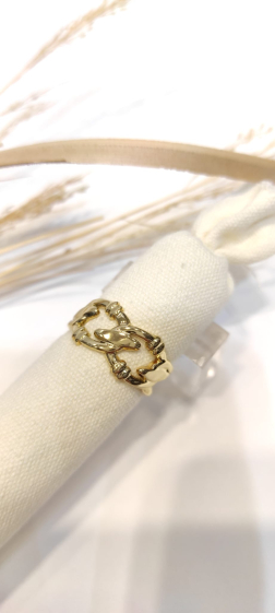 Großhändler Lolo & Yaya - Pricillia verstellbarer Ring aus Edelstahl