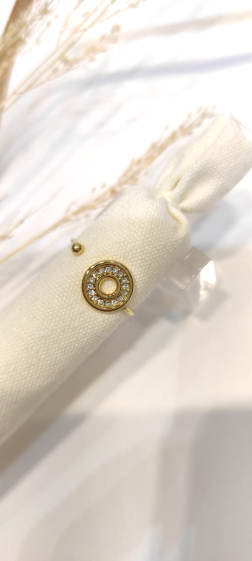 Großhändler Lolo & Yaya - Verstellbarer Ring „Monia“ mit Strasssteinen aus Edelstahl