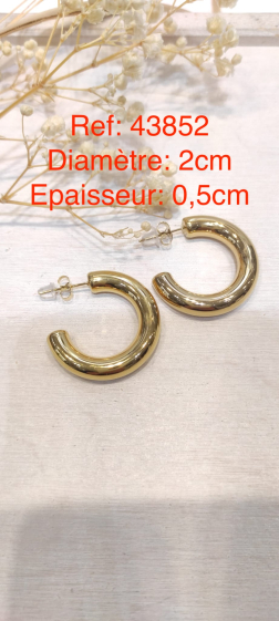 Wholesaler Lolo & Yaya - Lolo hoop earrings diameter 2cm and thickness 0.5cm