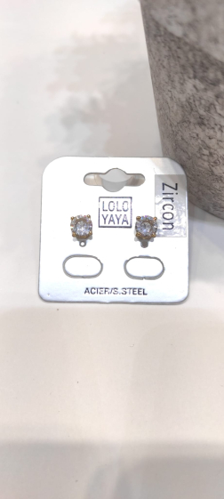 Wholesaler Lolo & Yaya - Stainless steel round anise earrings