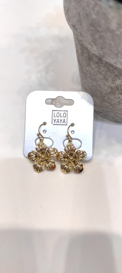 Wholesaler Lolo & Yaya - Rojine flower earrings in stainless steel