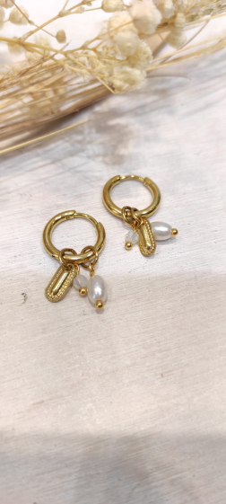 Wholesaler Lolo & Yaya - Junine stainless steel pearl earrings