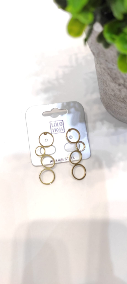 Wholesaler Lolo & Yaya - Medaline earrings in stainless steel