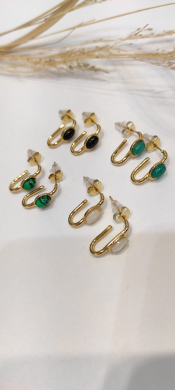 Wholesaler Lolo & Yaya - 1.5cm Anya earrings in stainless steel