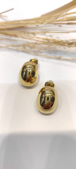 Wholesaler Lolo & Yaya - 1.5cm Fenella earrings in stainless steel