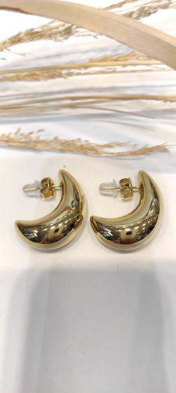 Wholesaler Lolo & Yaya - 2.5cm Alannah earrings in stainless steel