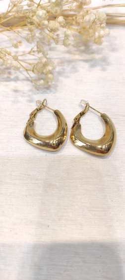 Wholesaler Lolo & Yaya - 2.5cm Hamida earrings in stainless steel