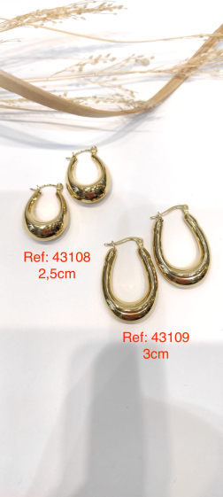 Wholesaler Lolo & Yaya - 2.5cm Judite earrings in stainless steel