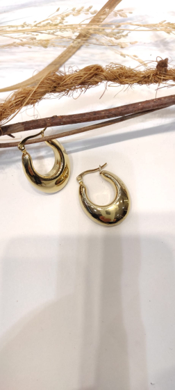 Wholesaler Lolo & Yaya - 2.5cm Louisette earrings in stainless steel