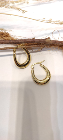 Wholesaler Lolo & Yaya - 2cm Lauriane earrings in stainless steel