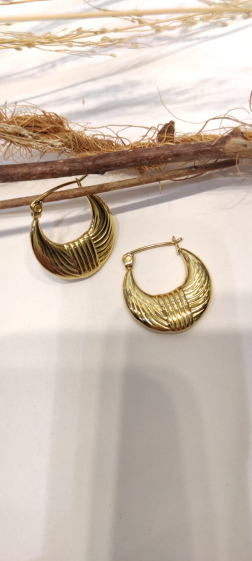 Wholesaler Lolo & Yaya - 2cm Leonarda earrings in stainless steel