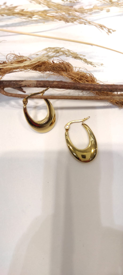 Wholesaler Lolo & Yaya - 2cm Letta earrings in stainless steel