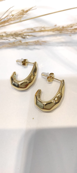 Wholesaler Lolo & Yaya - 2cm Zoubida earrings in stainless steel