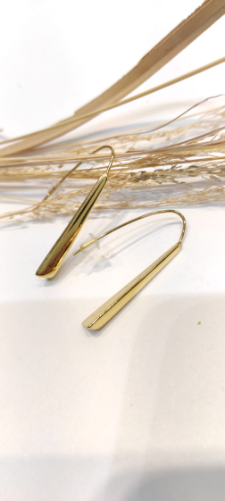 Wholesaler Lolo & Yaya - 3.5cm Manolie earrings in stainless steel