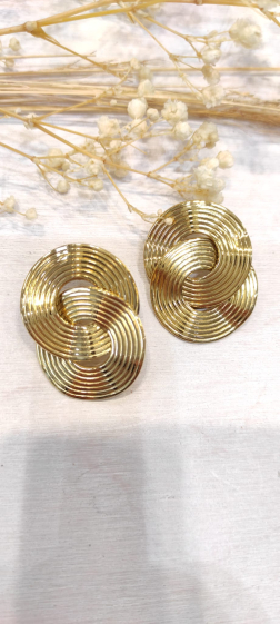 Wholesaler Lolo & Yaya - 3.5cm Muriele earrings in stainless steel