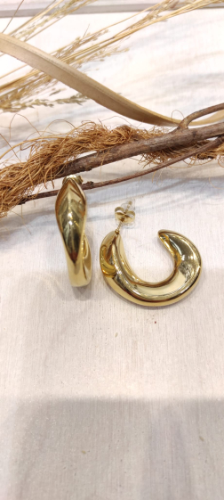 Wholesaler Lolo & Yaya - 3cm Madelon stainless steel earrings