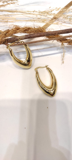 Wholesaler Lolo & Yaya - 3cm Magdelene earrings in stainless steel