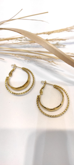 Wholesaler Lolo & Yaya - 3cm Manoah earrings in stainless steel