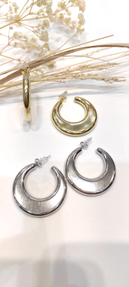 Wholesaler Lolo & Yaya - 3cm Manolya stainless steel earrings