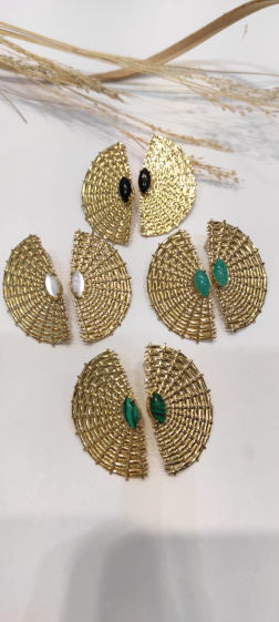 Wholesaler Lolo & Yaya - 4cm Kyara earrings in stainless steel