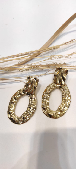 Wholesaler Lolo & Yaya - 5cm Azra earrings in stainless steel