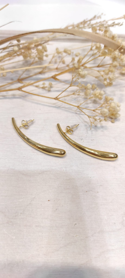 Wholesaler Lolo & Yaya - 5cm Nayra earrings in stainless steel