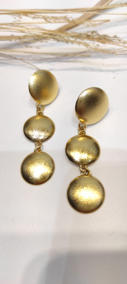 Wholesaler Lolo & Yaya - 6cm Giuliana earrings in stainless steel