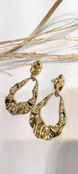 Wholesaler Lolo & Yaya - 6cm Zaynab earrings in stainless steel