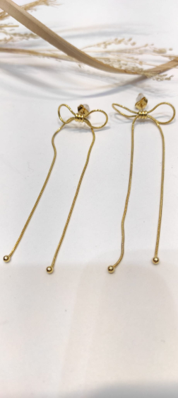 Wholesaler Lolo & Yaya - 7.5cm Sultan earrings in stainless steel