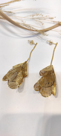 Wholesaler Lolo & Yaya - 7cm Liviane earrings in stainless steel