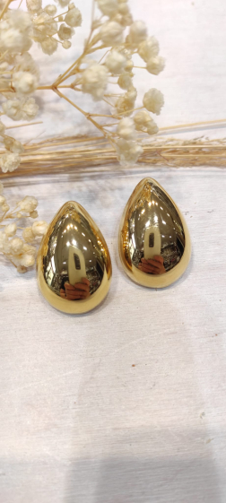 Wholesaler Lolo & Yaya - Apie earrings 3cm in stainless steel