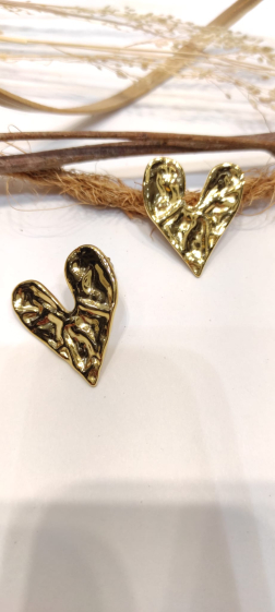 Wholesaler Lolo & Yaya - Imela stainless steel heart earrings