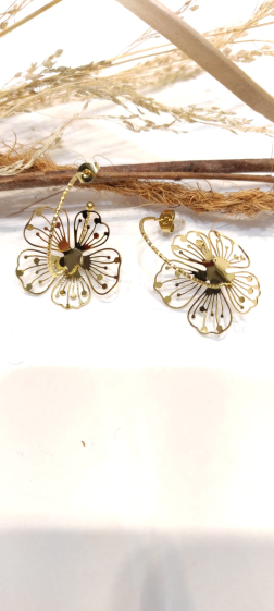 Wholesaler Lolo & Yaya - Maheen hoop earrings in stainless steel