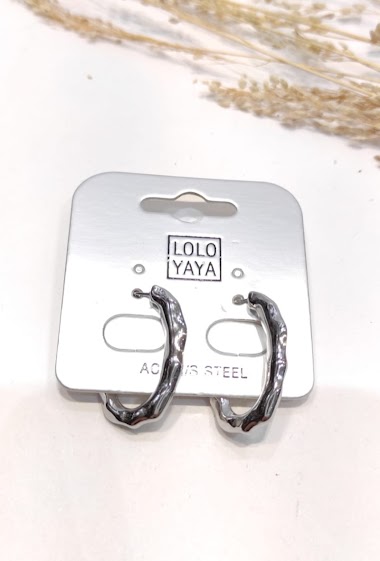Wholesaler Lolo & Yaya - Boucles d’oreilles créoles Mayline en acier inoxydable