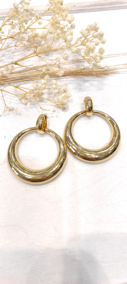Wholesaler Lolo & Yaya - Elissia earrings 5.5cm in stainless steel
