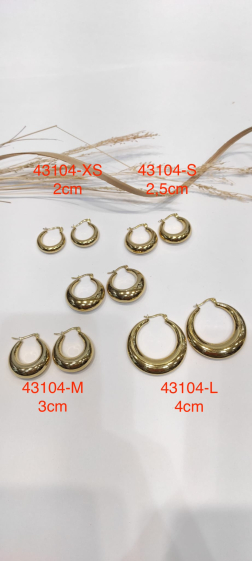 Wholesaler Lolo & Yaya - Erina M 3cm stainless steel earrings