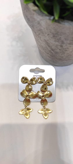 Wholesaler Lolo & Yaya - Sumeyye flower earrings in stainless steel