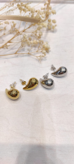 Wholesaler Lolo & Yaya - 2cm drop earrings in stainless steel