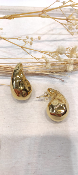 Wholesaler Lolo & Yaya - Aiyana 3cm drop earrings in stainless steel