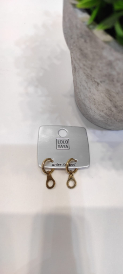 Wholesaler Lolo & Yaya - Stainless steel handcuff earrings