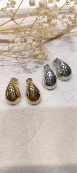 Wholesaler Lolo & Yaya - Mini Tsipora earrings in stainless steel