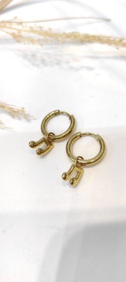 Wholesaler Lolo & Yaya - Korine note earrings in stainless steel